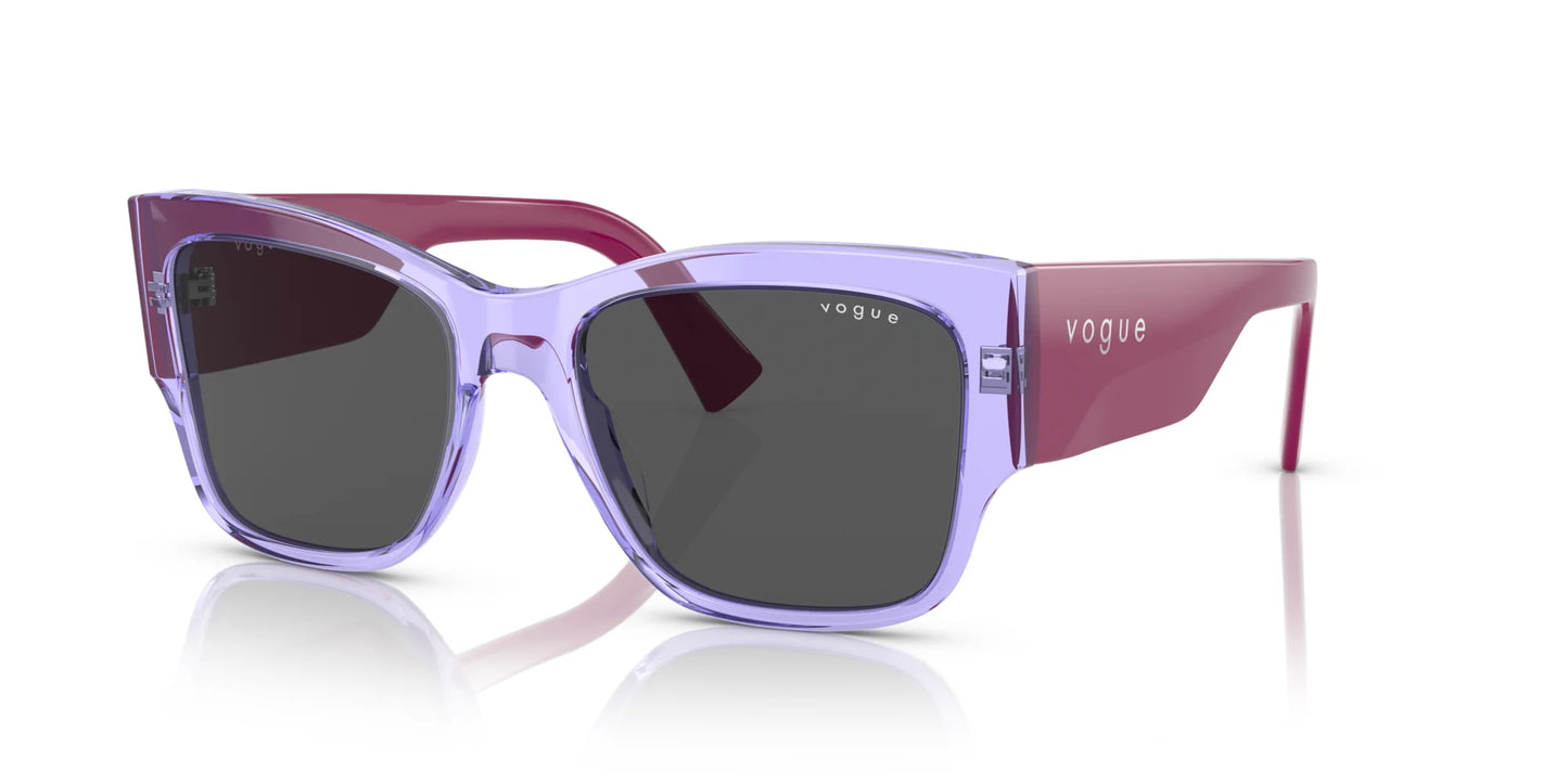 Vogue VO5462S Sunglasses Transparent Lilac / Dark Grey