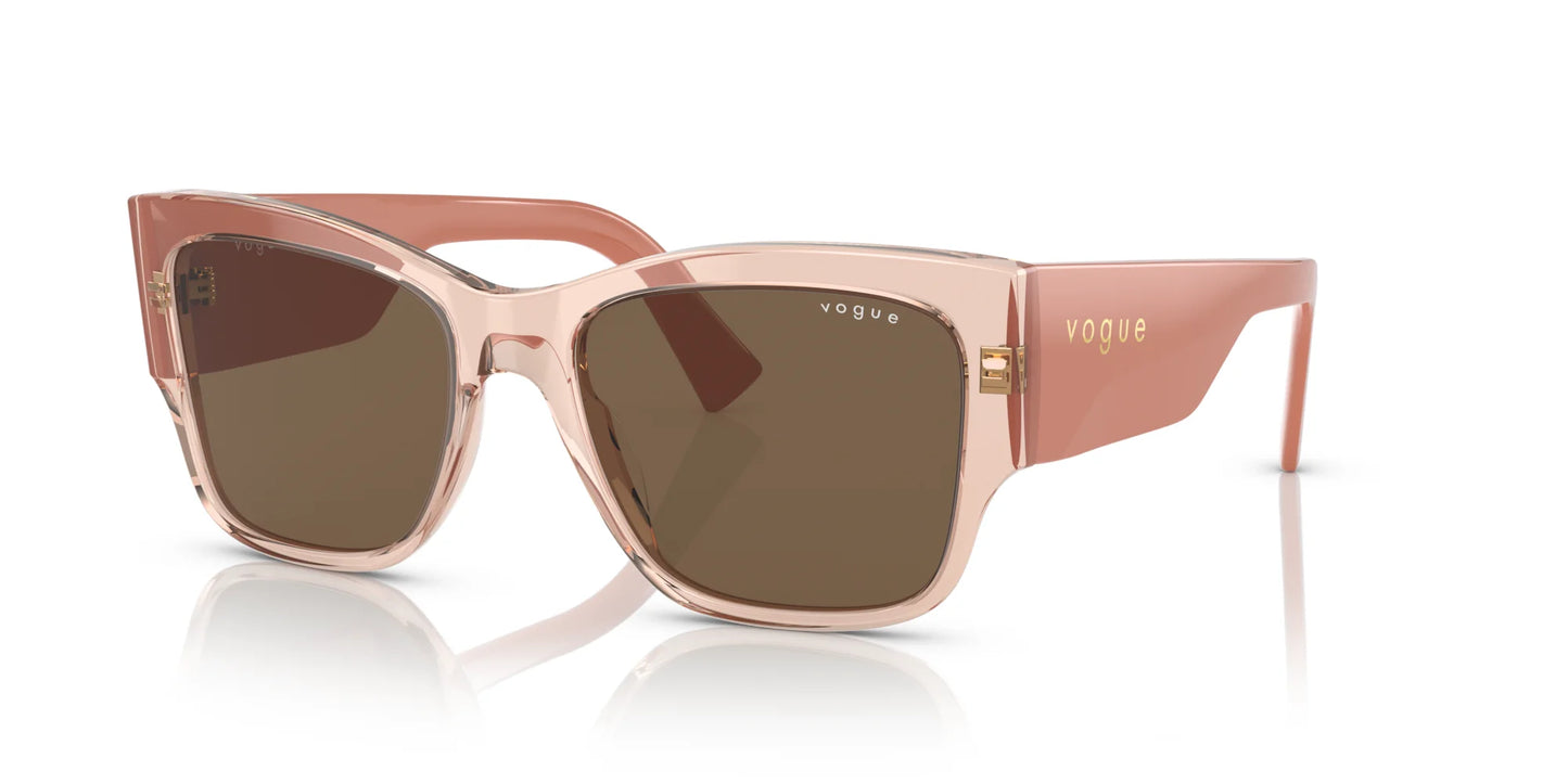 Vogue VO5462S Sunglasses Transparent Peach / Dark Brown