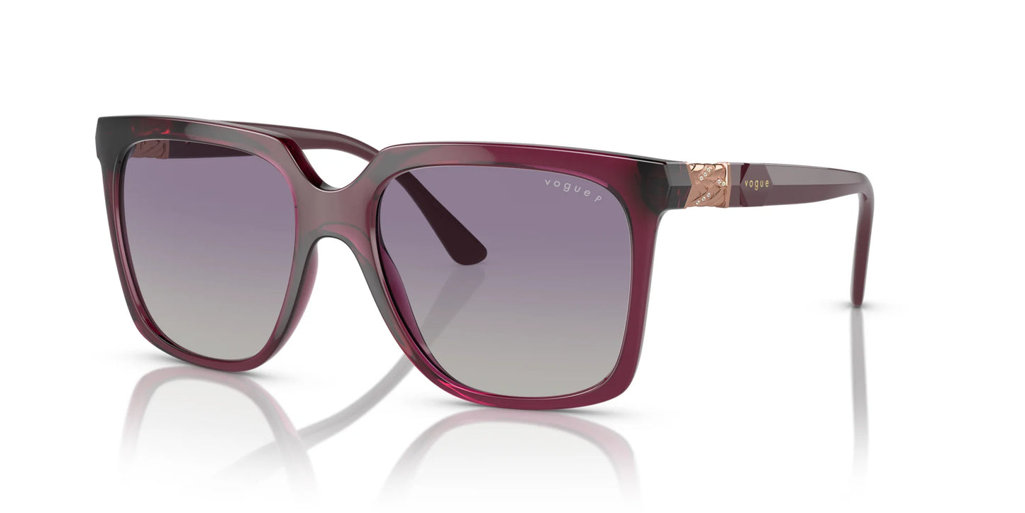 Vogue VO5476SB Sunglasses Transparent Cherry / Polar Grey Gradient Violet