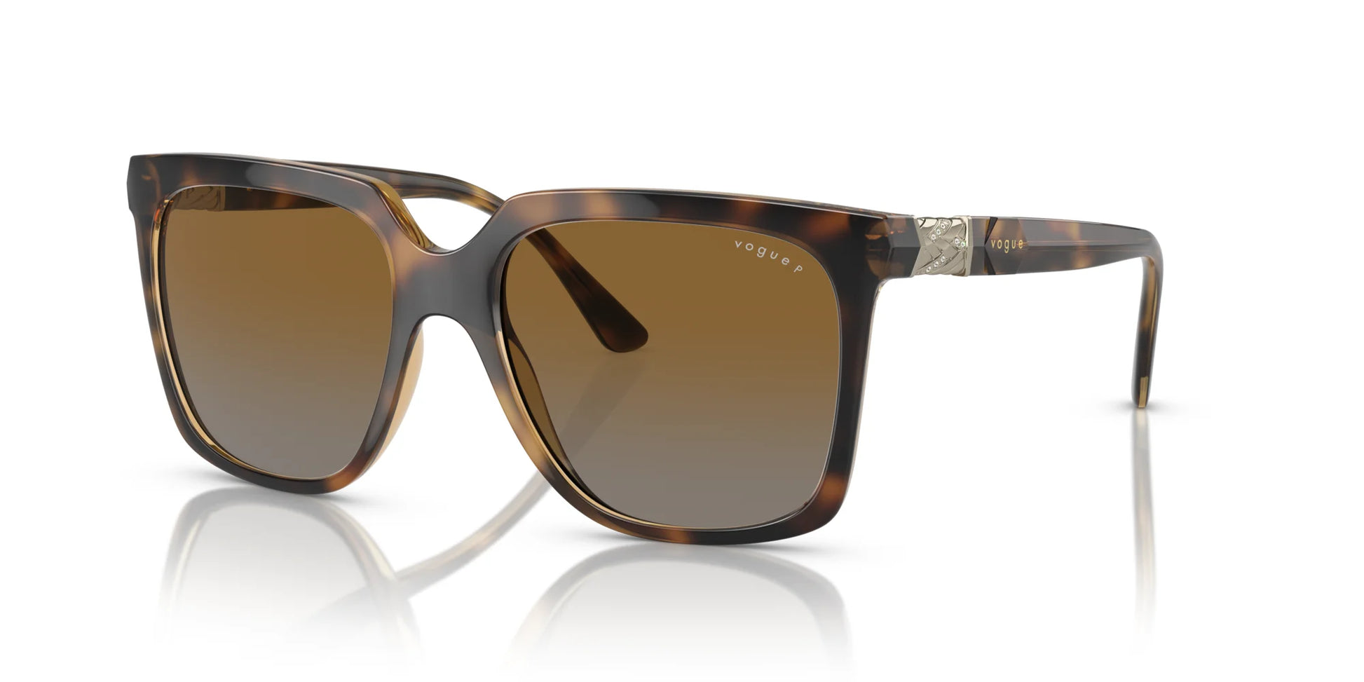Vogue VO5476SB Sunglasses Dark Havana / Polar Grey Gradient Brown