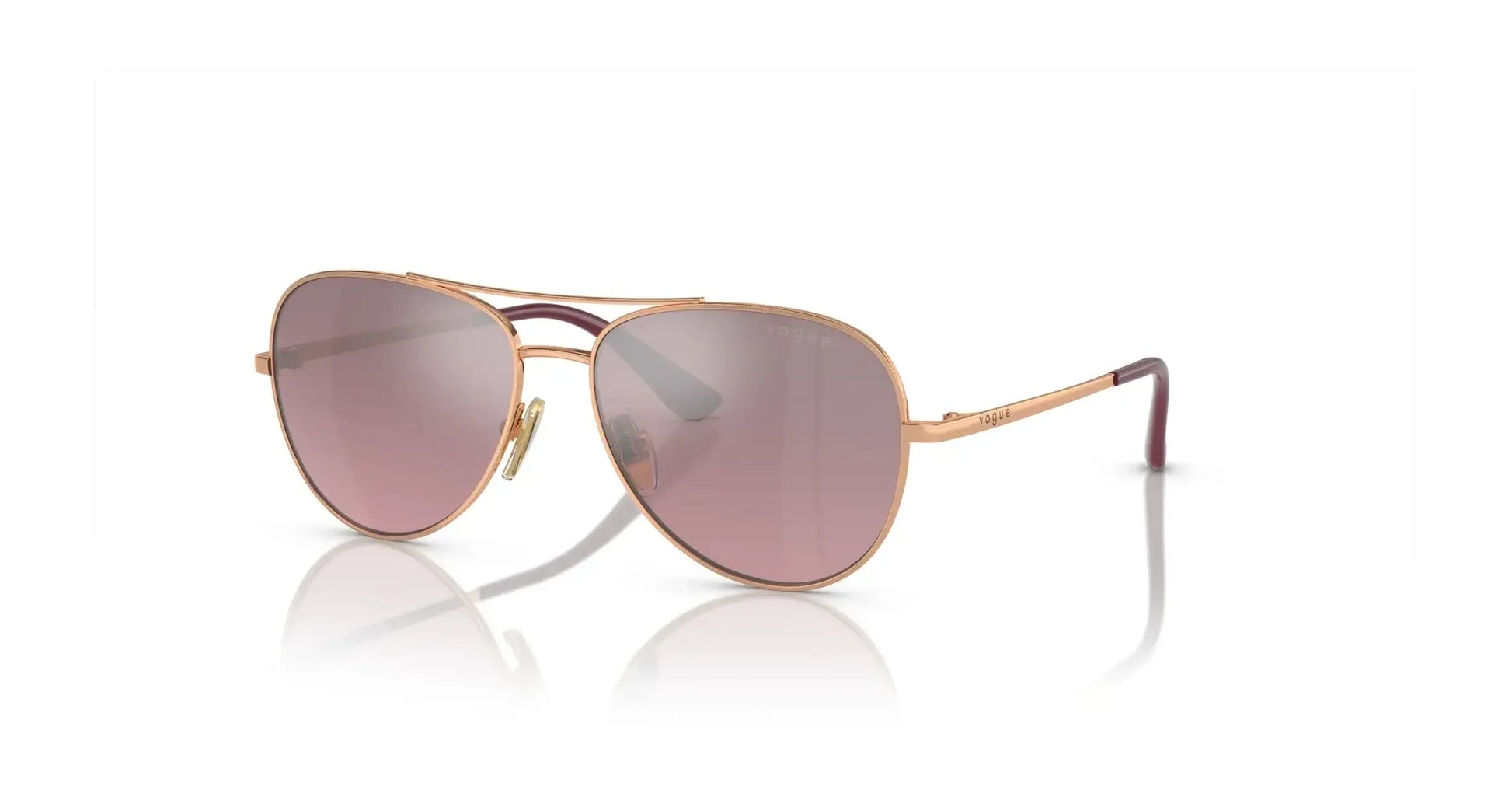 Vogue VJ1001 Sunglasses Rose Gold / Violet Mirror Silver Gradient