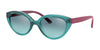 Vogue VJ2002 Sunglasses | Size 46 / Top Transparent Green / Azure Mirror Silver Gradient (2N 36.3%) №27817C