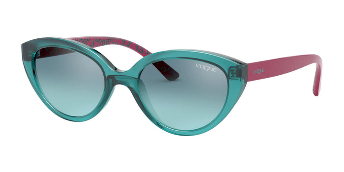 Vogue VJ2002 Sunglasses | Size 46 / Top Transparent Green / Azure Mirror Silver Gradient (2N 36.3%) №27817C