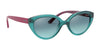 Vogue VJ2002 Sunglasses | Size 46 / Top Transparent Green / Azure Mirror Silver Gradient (2N 36.3%) №27817C