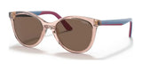 Vogue VJ2013 Sunglasses Transparent Pink / Dark Brown