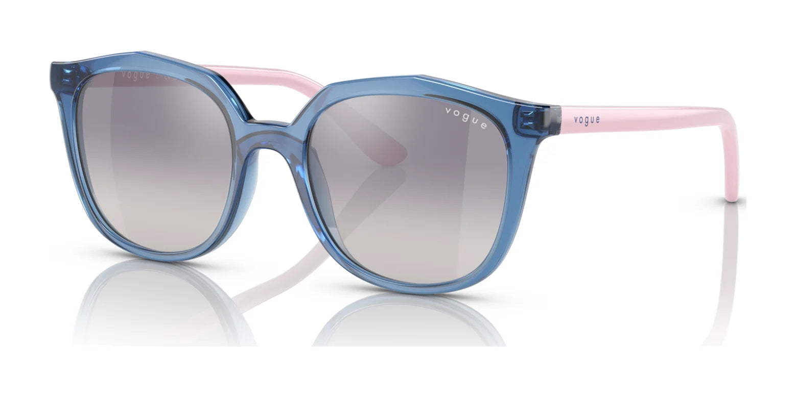 Vogue VJ2016 Sunglasses Transparent Blue / Gradient Light Blue Mirror Silver