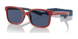 Vogue VJ2017 Sunglasses Full Red On Blue Rubber / Dark Blue