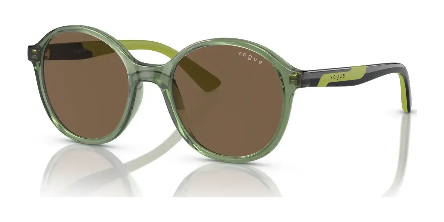 Vogue VJ2018 Sunglasses Transparent Dark Green / Dark Brown