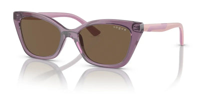 Vogue VJ2020 Sunglasses Transparent Violet / Dark Brown
