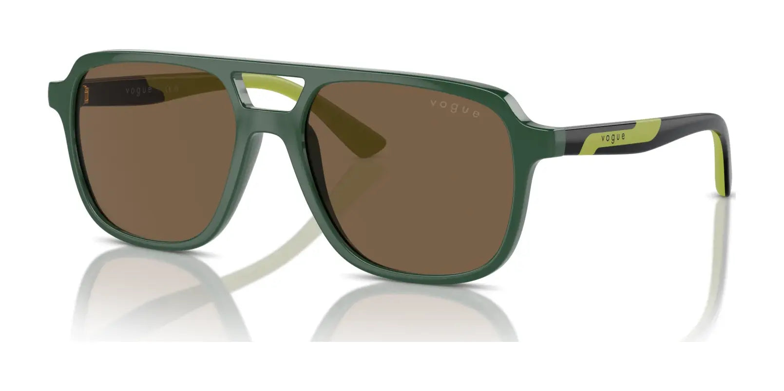 Vogue VJ2024 Sunglasses Dark Green / Dark Brown