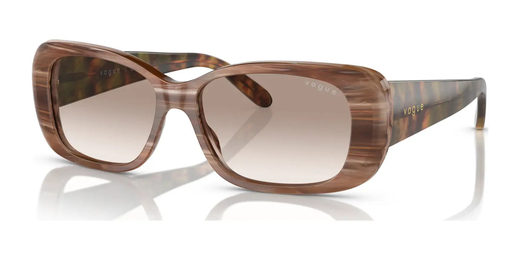 Vogue VO2606S Sunglasses Brown Horn / Clear Gradient Brown