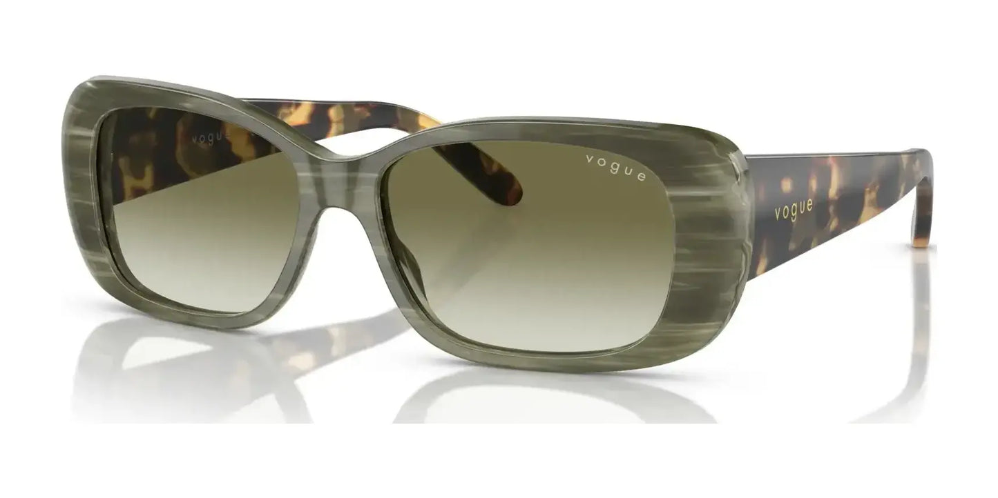 Vogue VO2606S Sunglasses Green Horn / Clear Gradient Dark Green