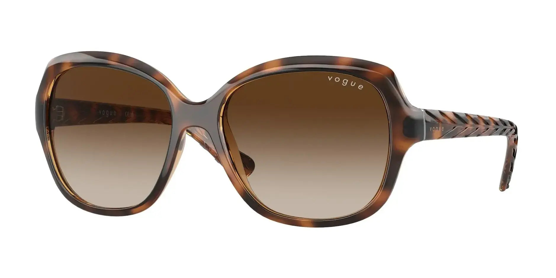 Vogue VO2871S Sunglasses Striped Dark Havana / Brown Gradient