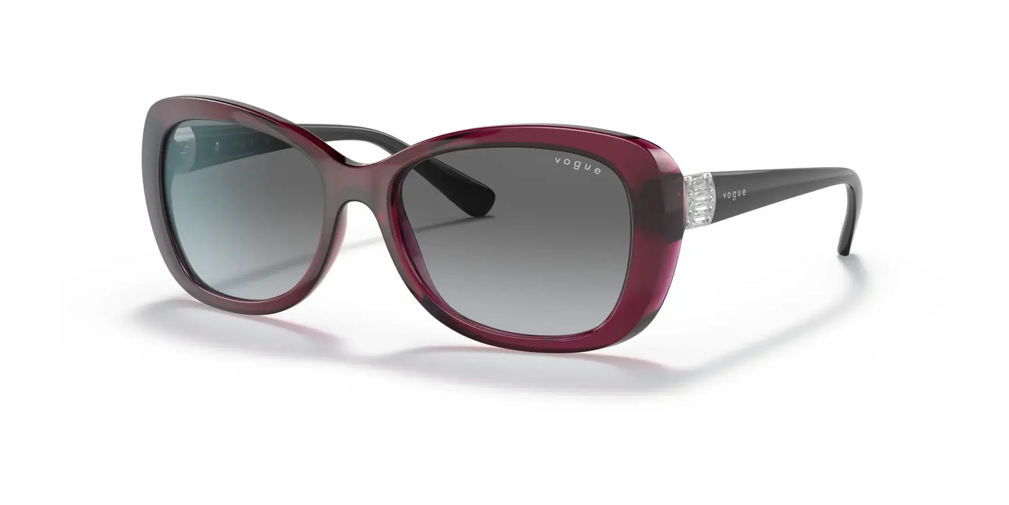 Vogue VO2943SB Sunglasses Transparent Dark Cherry / Grey Gradient