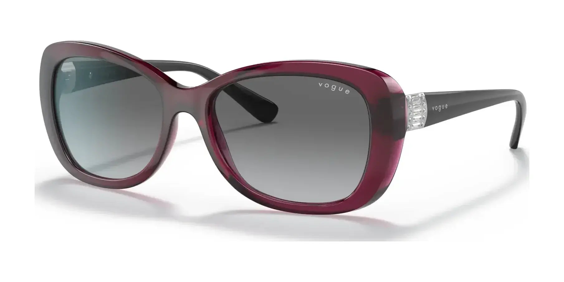 Vogue VO2943SB Sunglasses Transparent Dark Cherry / Grey Gradient