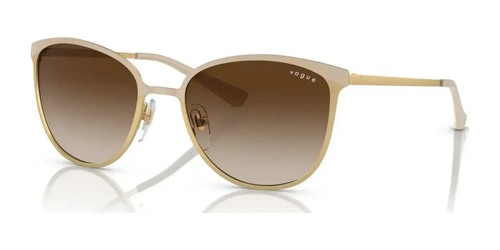 Vogue VO4002S Sunglasses | Size 55 / Top Matte Beige / Brushed Gold / Brown Gradient (3N 16%) №996S13