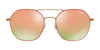 Vogue VO4022S Sunglasses | Size 55 / Matte Coral/Pink Gold №50224Z / Light Brown Mirror Dark Gold (3N 15.5%)