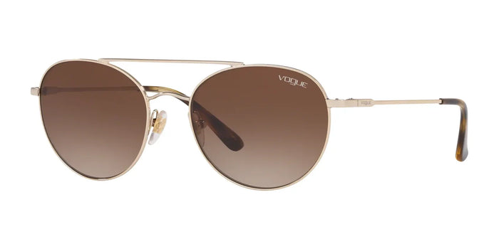Vogue VO4129S Sunglasses | Size 53 / Pale Gold №848/13 / Brown Gradient (3N 16%)