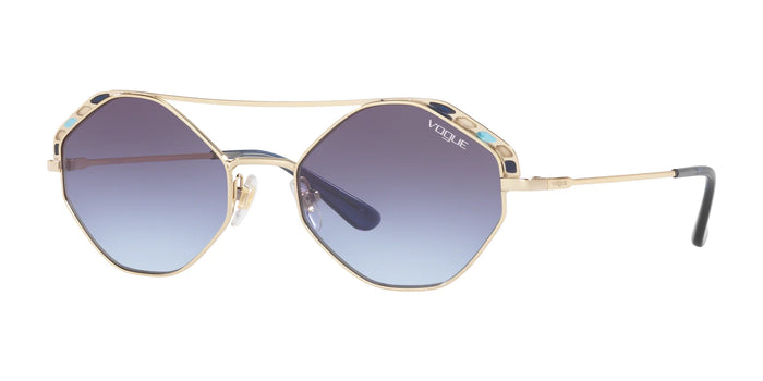 Vogue VO4134S Sunglasses | Size 53 / Pale Gold №848/4Q / Light Violet Grad Dark Grey (2N 22.9%)