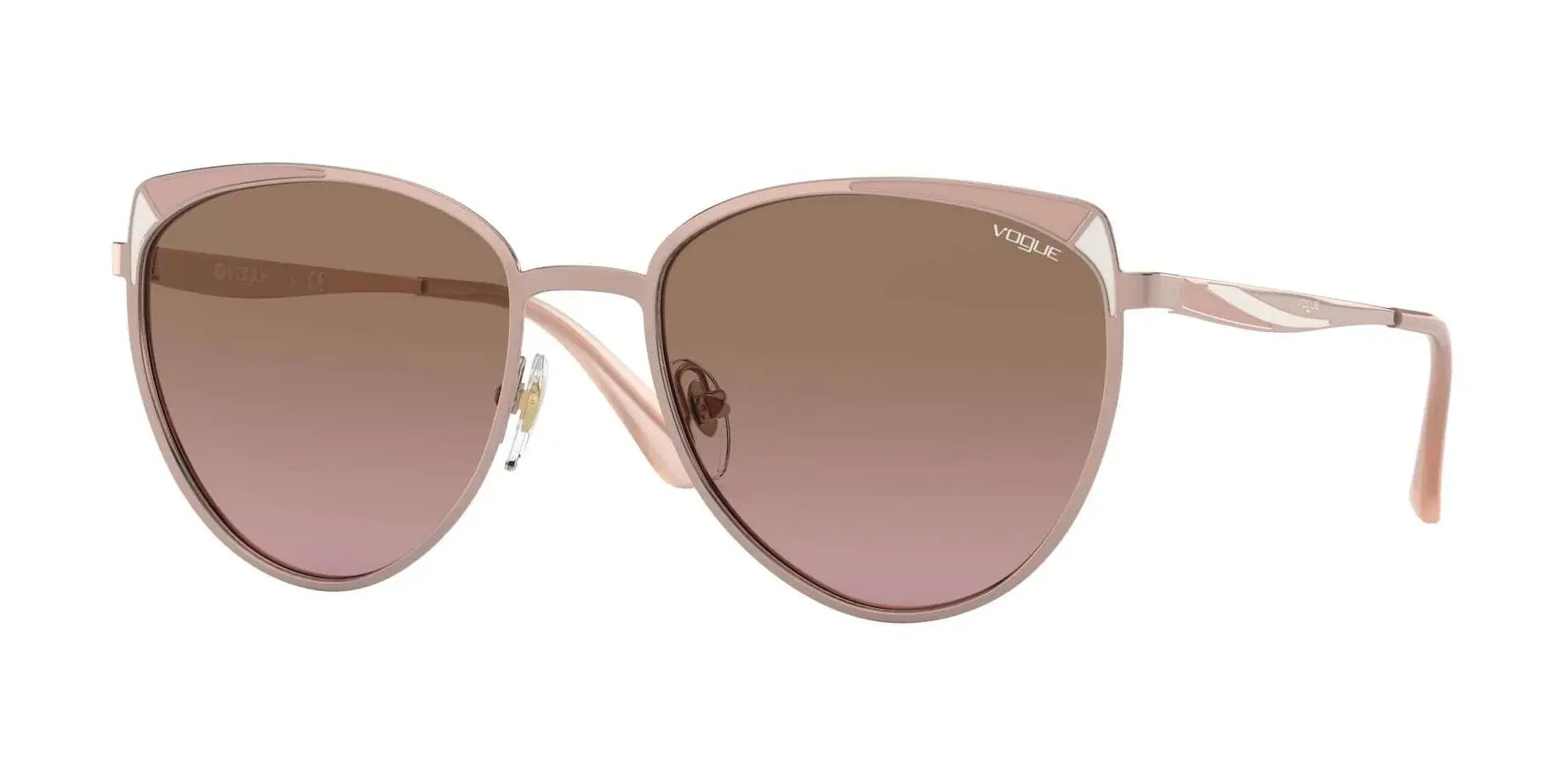 Vogue VO4151S Sunglasses Top Rose Gold / Matte Pink White / Pink Gradient Brown