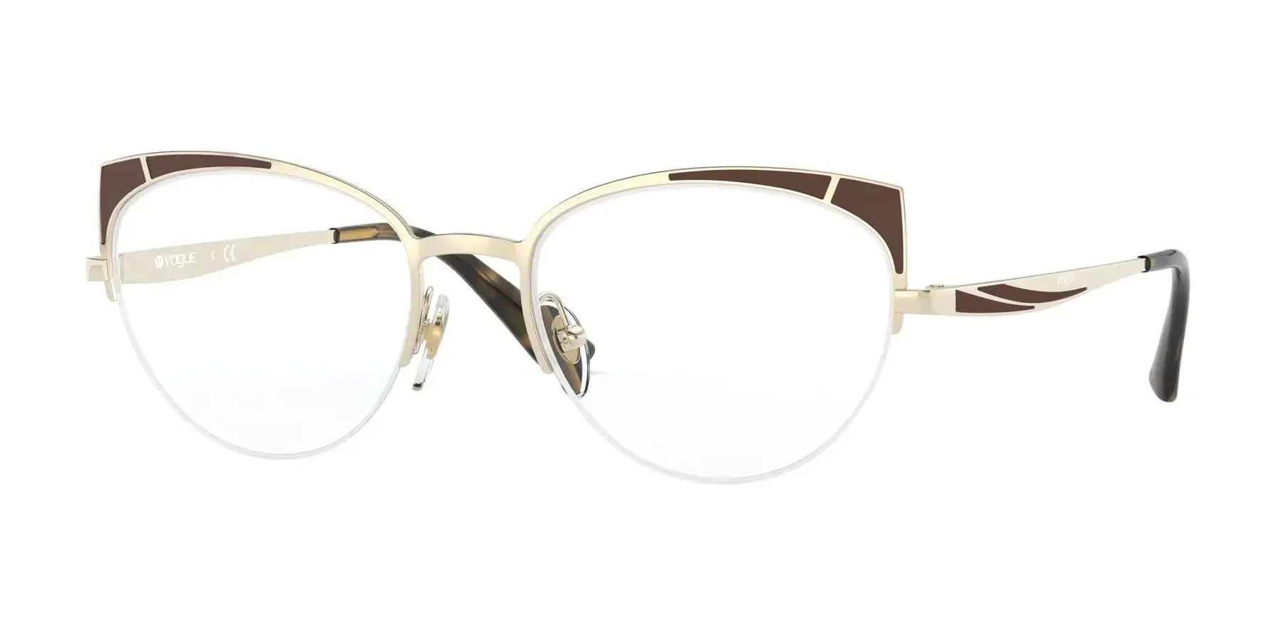 Vogue VO4153 Eyeglasses Top Pale Gold / Matte Brown