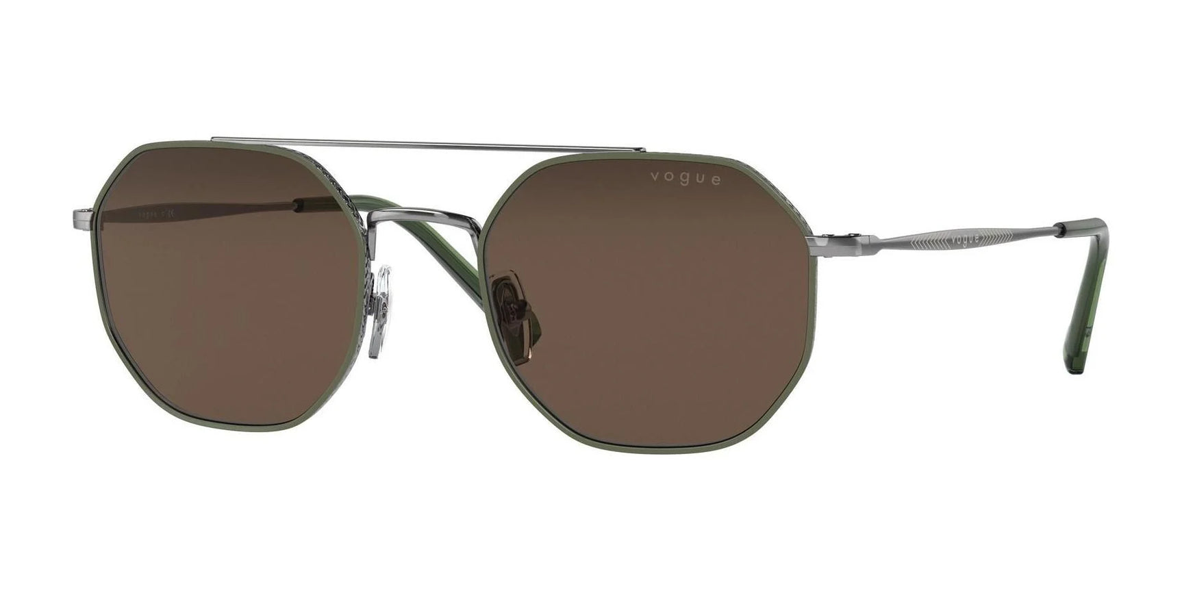 Vogue VO4193S Sunglasses Top Green / Gunmetal / Dark Brown