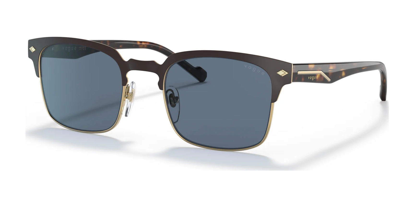 Vogue VO4194S Sunglasses Top Brown Matte / Gold / Dark Blue