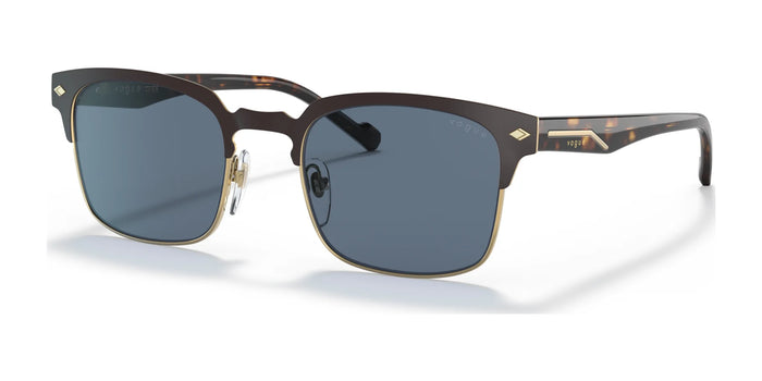 Vogue VO4194S Sunglasses | Size 52 / Top Brown Matte / Gold №280S80 / Dark Blue (3N 15.3%)