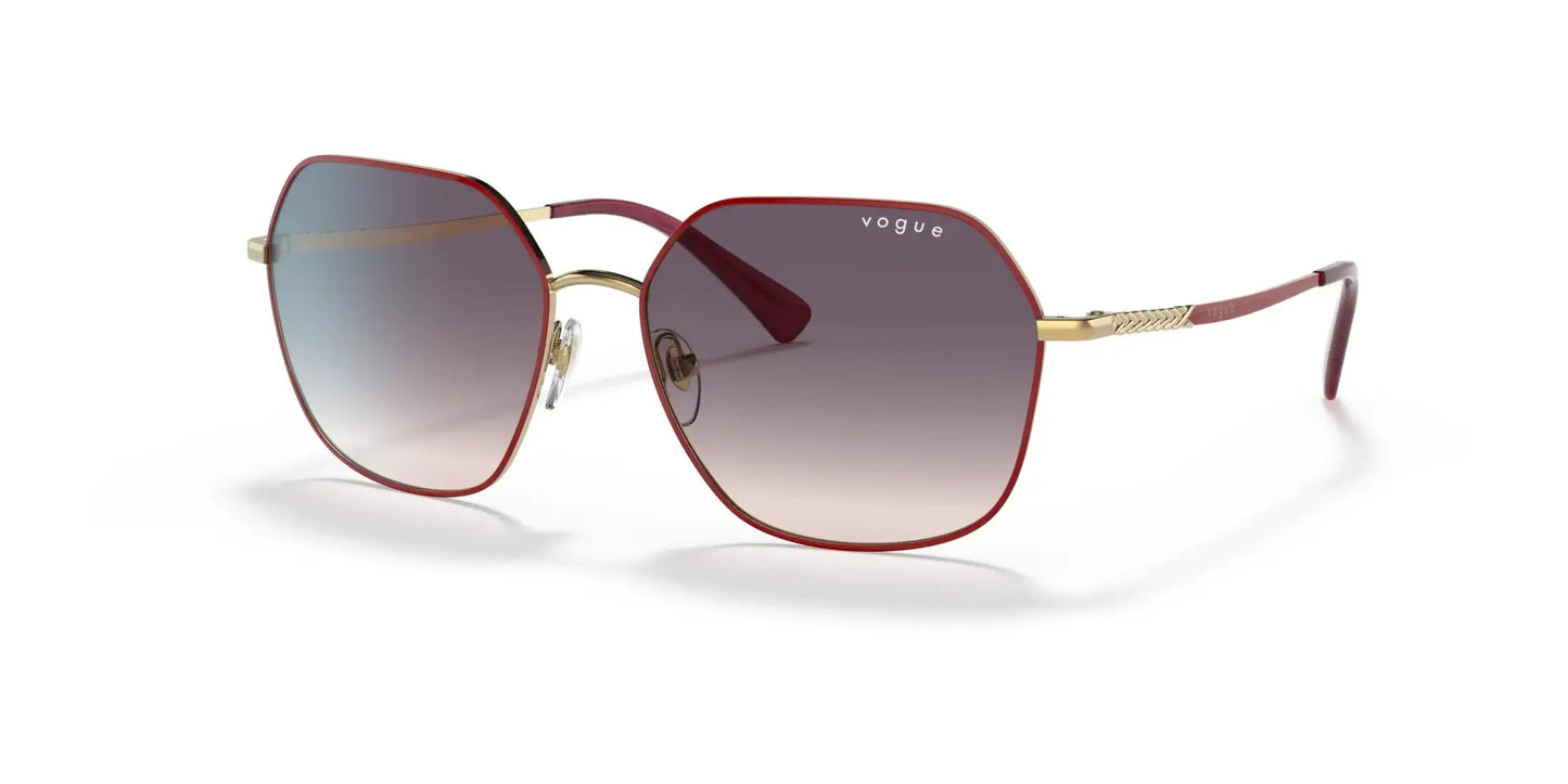 Vogue VO4198S Sunglasses Top Red / Gold / Pink Gradient Dark Grey