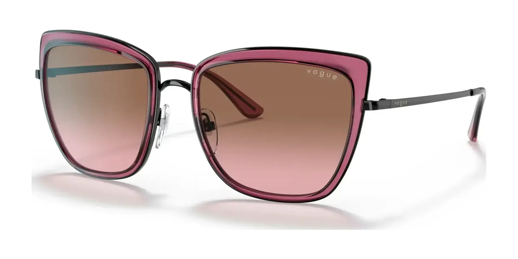 Vogue VO4223S Sunglasses Black / Transparent Cherry / Pink Gradient Brown