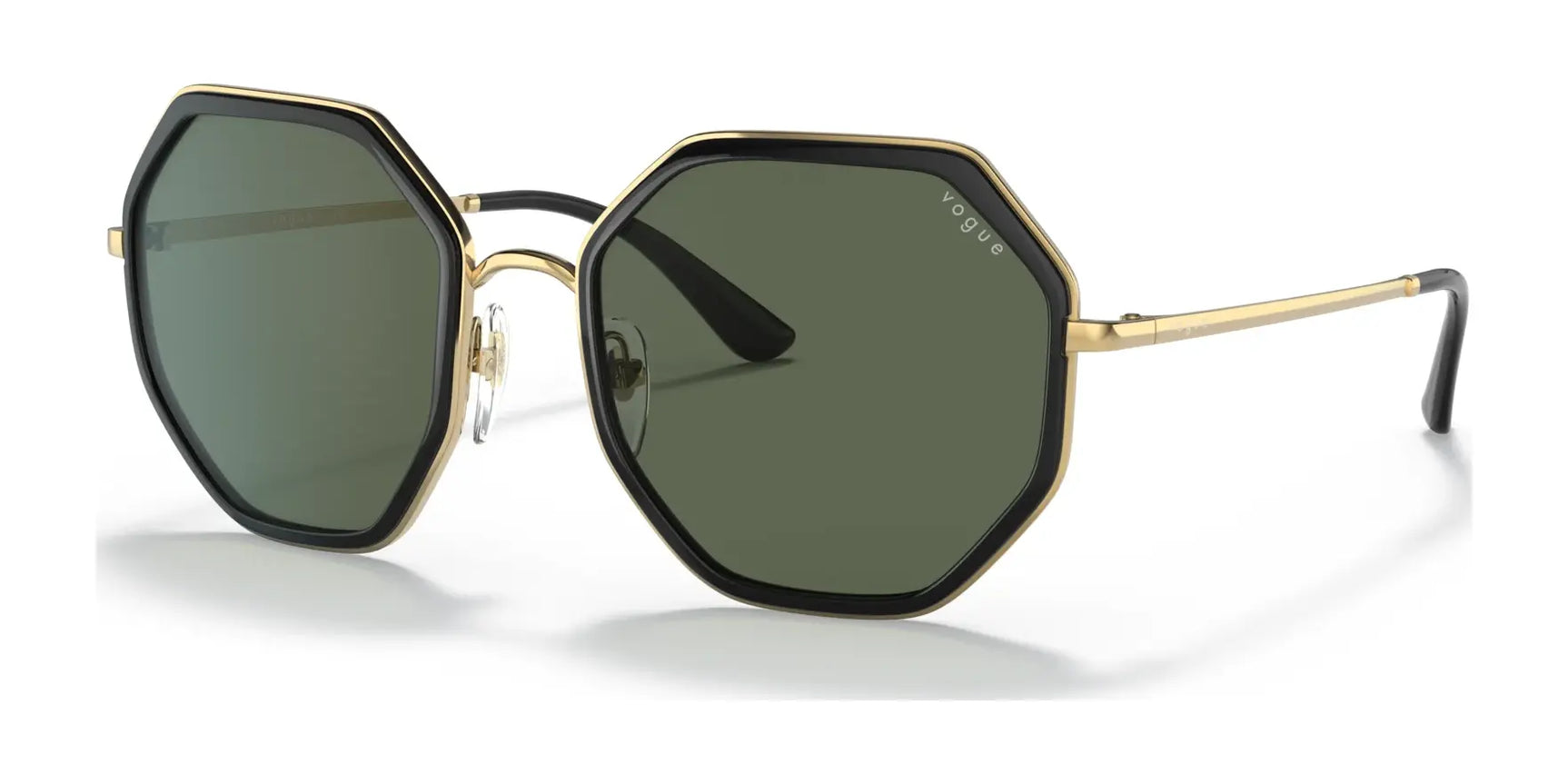 Vogue VO4224S Sunglasses Gold / Black / Dark Green