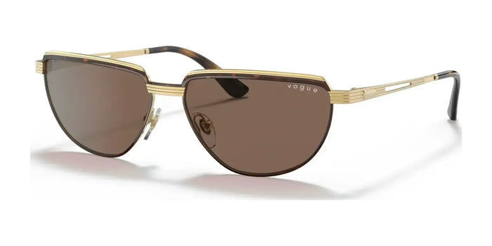 Vogue VO4235S Sunglasses | Size 56 / Top Havana / Gold №507873 / Dark Brown (3N 9%)