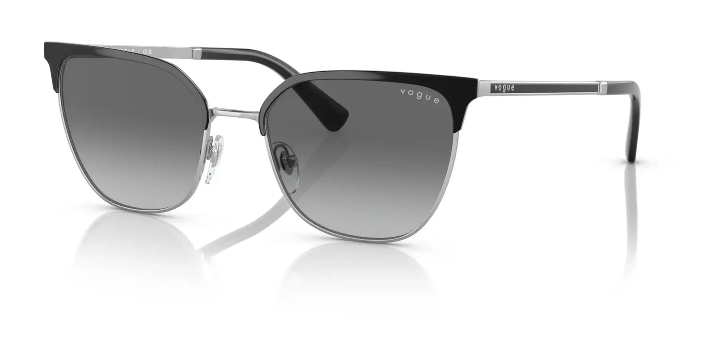 Vogue VO4248S Sunglasses Top Black / Silver / Gradient Grey