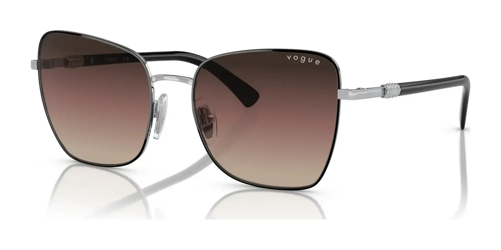 Vogue VO4277SB Sunglasses Top Black / Silver / Brown Gradient Purple Gradient Black