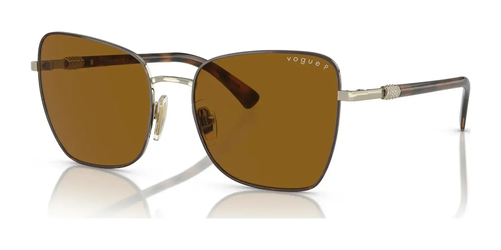 Vogue VO4277SB Sunglasses Top Havana / Pale Gold / Dark Brown (Polarized)