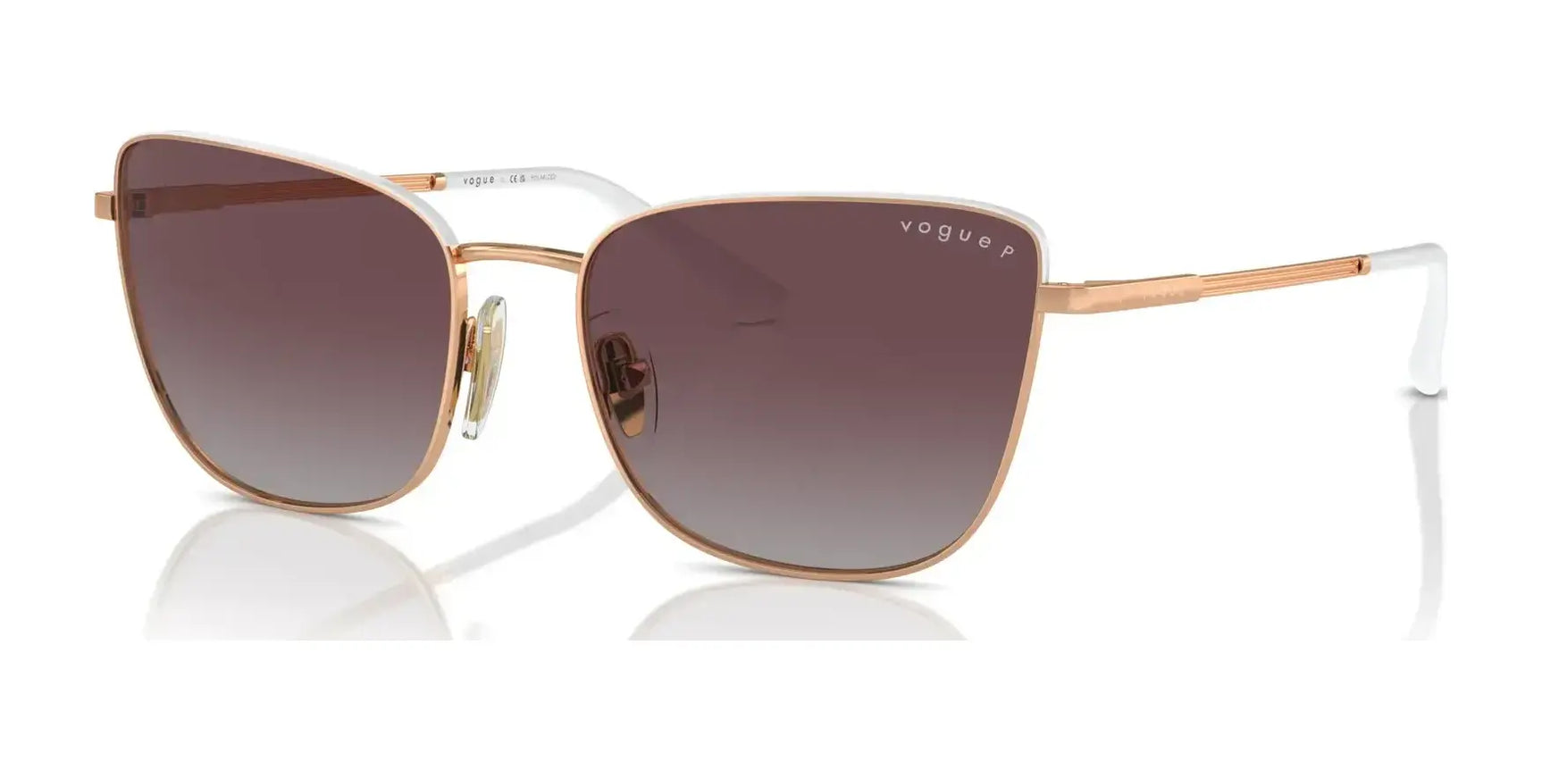 Vogue VO4308S Sunglasses Rose Gold / Top White / Grey Gradient Violet  (Polarized)