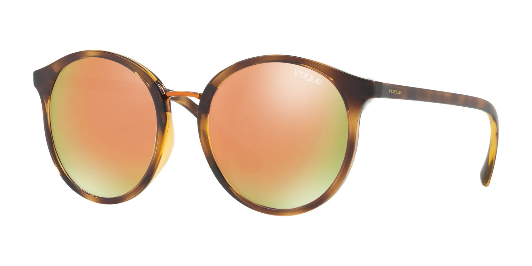 Vogue VO5166SF Sunglasses Dark Havana / Grey Mirror Rose Gold