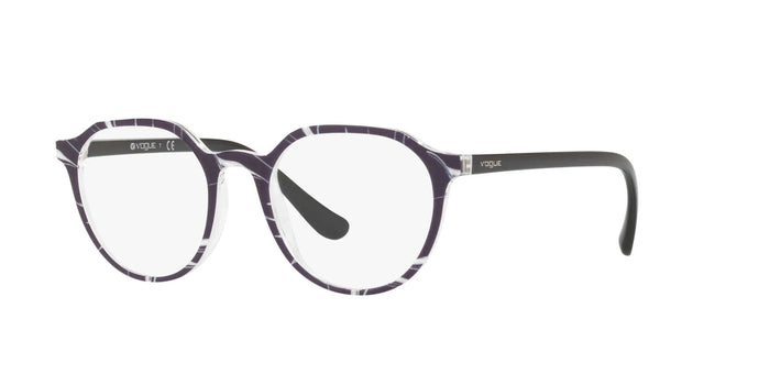Vogue VO5226 Eyeglasses / Top Black / Texture Transparent №2698 / Size 50