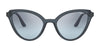Vogue VO5294S Sunglasses | Size 55 / Top Transparent Blue/Blue №27647C / Light Azure Mirror Gradient Black (1N 58%)