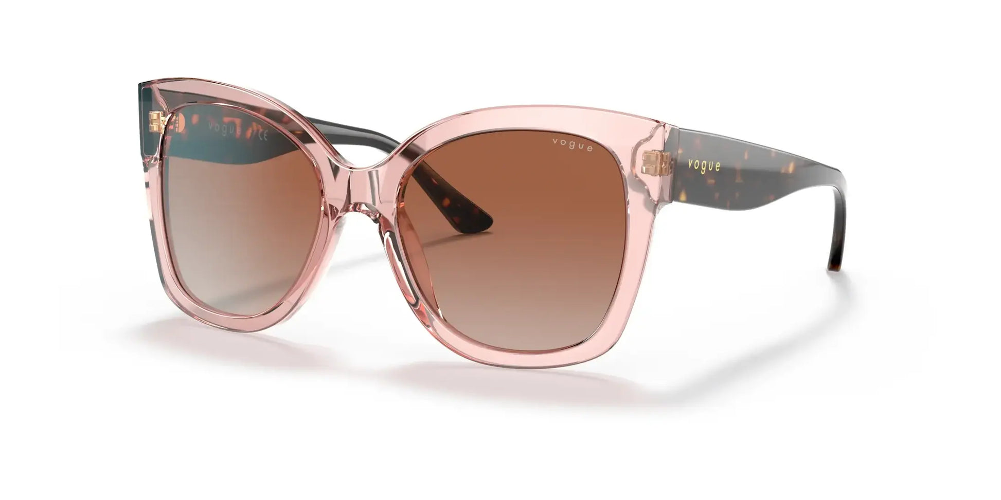 Vogue VO5338S Sunglasses Pink Transparent / Brown Gradient