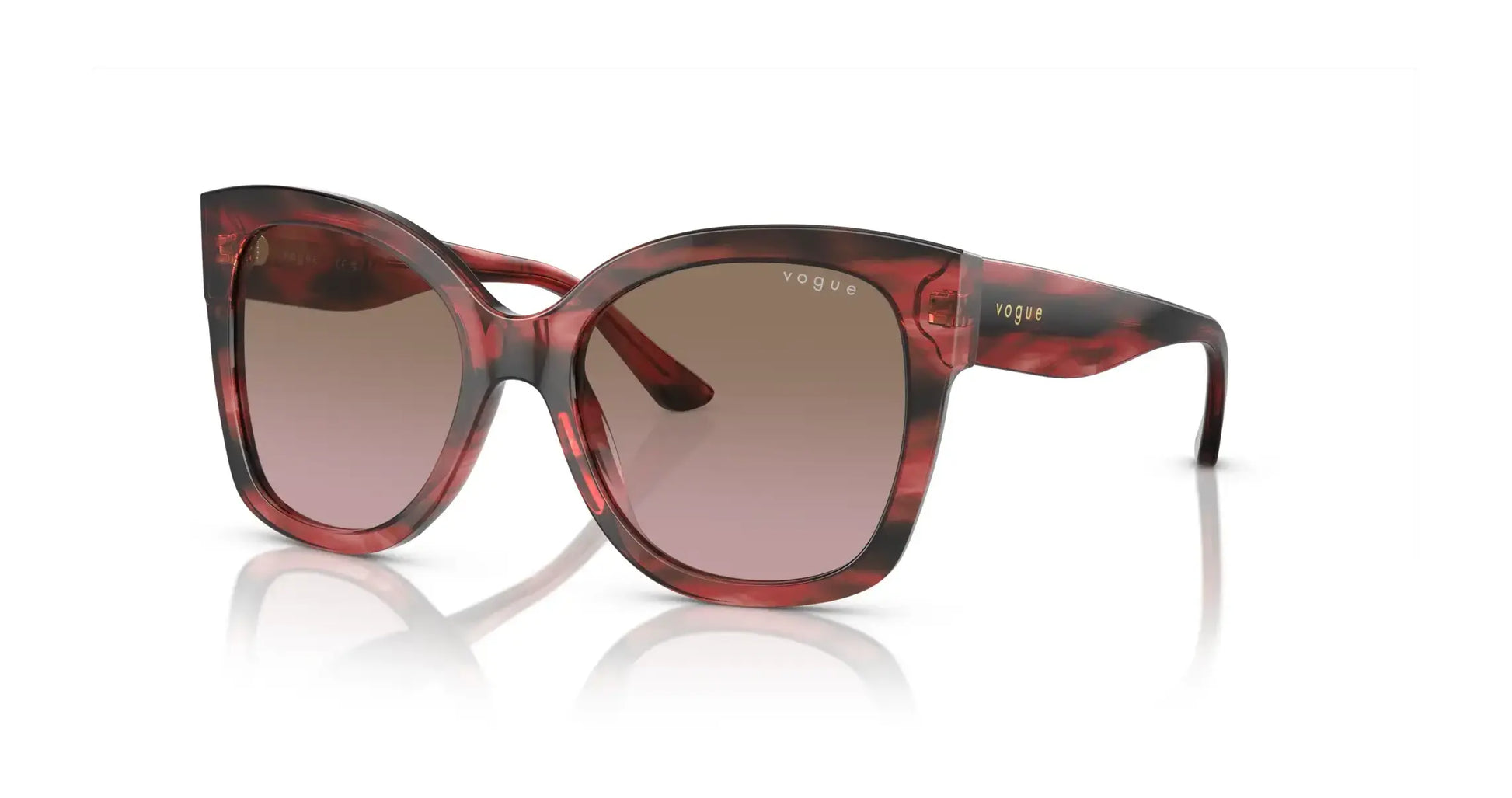 Vogue VO5338S Sunglasses Red Havana / Pink Gradient Brown