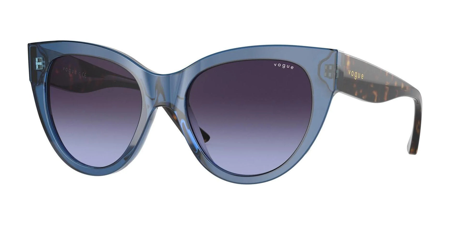 Vogue VO5339S Sunglasses Blue Transparent / Violet Gradient Dark Grey