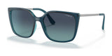 Vogue VO5353S Sunglasses Top Blue On Transp Green / Azure Gradient Dark Blue