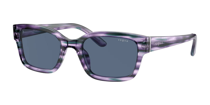Vogue VO5357S Sunglasses | Size 51 / Purple Striped Green №286680 / Dark Blue (3N 15.2%)