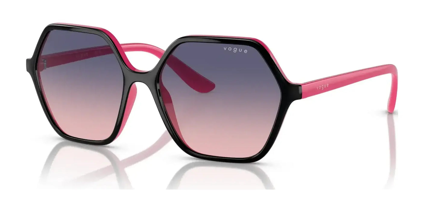 Vogue VO5361S Sunglasses Top Black / Fuchsia / Pink Gradient Blue