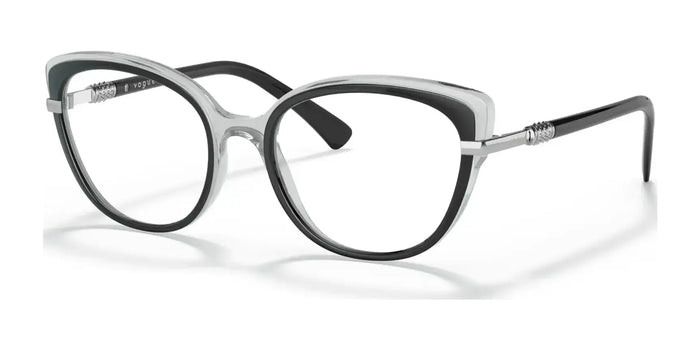 Vogue VO5383B Eyeglasses | Size 52 / Top Black / Transparent Grey №2928