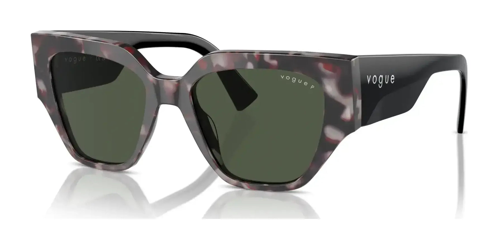 Vogue VO5409S Sunglasses Grey Tortoise / Dark Green  (Polarized)