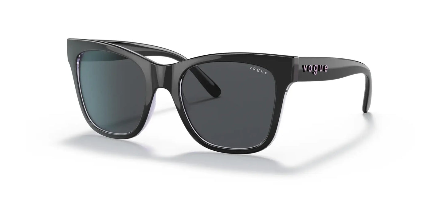 Vogue VO5428S Sunglasses Top Black / Serigraphy / Dark Grey