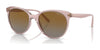 Vogue VO5453S Sunglasses | Size 53 / Transparent Pink / Grey Gradient Brown (Polarized) (3P 14%) №2942T5