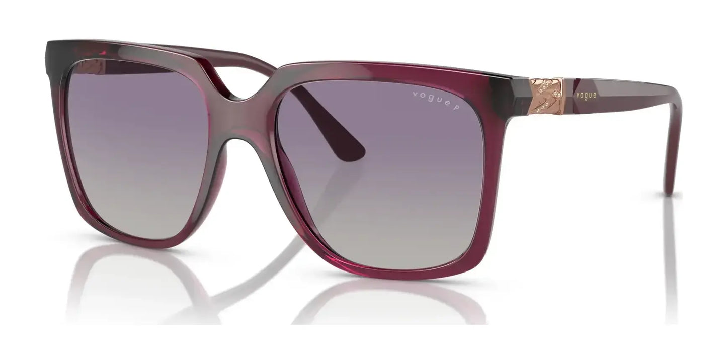 Vogue VO5476SB Sunglasses Transparent Cherry / Polar Grey Gradient Violet